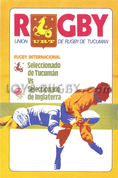 1990 Tucuman Selection v England  Rugby Programme